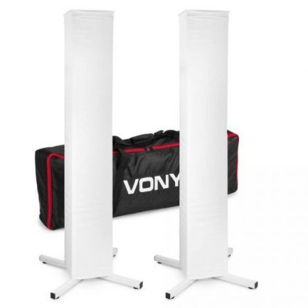 Coppia di Totem VONYX DJP165 Plinth Truss supporto da Palco regolabile in Metallo con Lycra Bag