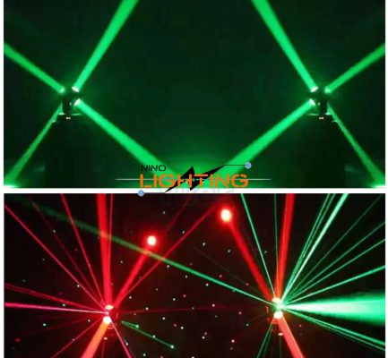 Mini Testa Mobile Fascio Beam Space Seven RGBW Presa VDE Con Laser Rosso e Verde - immagine 6