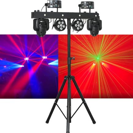 Set-up luci illuminazione Vortex Bar con stativo regolabile e flight case in omaggio - immagine 5